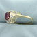 1ct TW Ruby and Diamond Bypass Ring in 14K Yellow Gold - 2