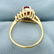 1ct TW Ruby and Diamond Bypass Ring in 14K Yellow Gold - 3