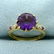 Vintage Amethyst, Garnet, and Diamond Ring in 10K