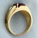 Men's 5ct Lab Ruby and Diamond Ring in 10K Yellow Gold - 3