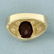Men's 5ct Lab Ruby and Diamond Ring in 10K Yellow Gold - 4