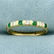 1/3ct TW Emerald and Diamond Band Ring in 14K Yellow
