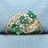 1/2ct TW Emerald and Diamond Ring in 14K Yellow Gold