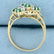 1/2ct TW Emerald and Diamond Ring in 14K Yellow Gold - 3