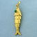 Vintage Mechanical Fish Charm or Pendant in 18K Yellow