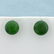 Jade Ball Stud Earrings in 10K Yellow Gold