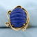 Unique Lapis Statement Ring in 14k Yellow Gold