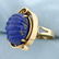 Unique Lapis Statement Ring in 14k Yellow Gold - 2