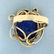 Unique Lapis Statement Ring in 14k Yellow Gold - 4