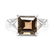 2.3CT Smoky Topaz & Diamond Ring in Sterling Silver