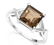 2.3CT Smoky Topaz & Diamond Ring in Sterling Silver - 2