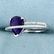 2CT Pear Cut Amethyst & Diamond Ring in Sterling Silver - 2