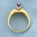 3/4ct Ruby and Diamond Ring in 14K Yellow and White - 3