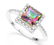1.5CT Mystic Topaz Halo Ring in Sterling Silver
