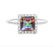 1.5CT Mystic Topaz Halo Ring in Sterling Silver - 2