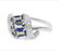 Ocean Mystic Topaz & Diamond Scroll Ring in Sterling - 2