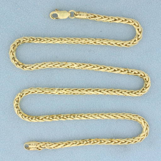 Italian Made 16 in Foxtail Link Chain Necklace in 14K Jun 24, 2021