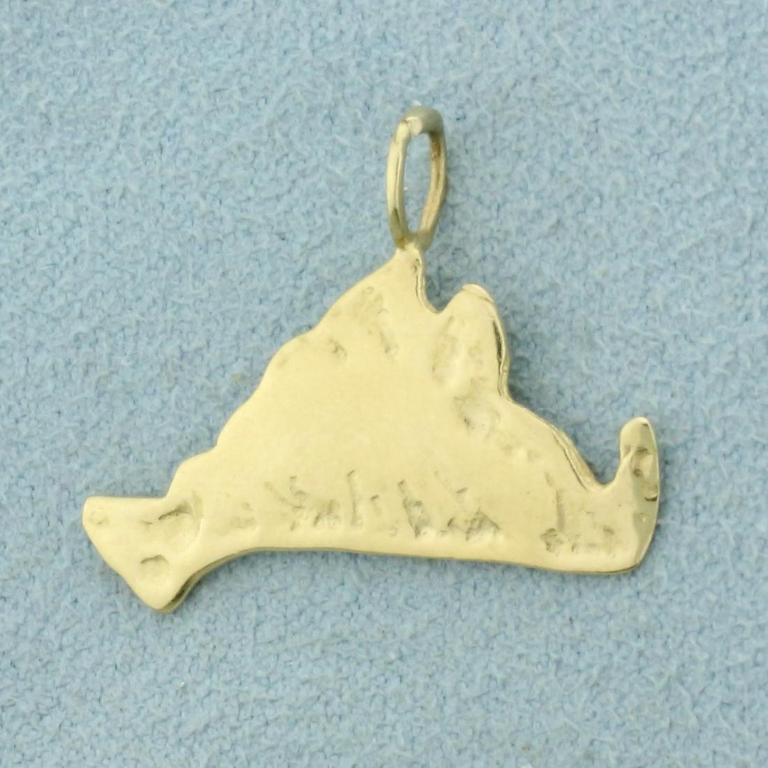 CB Stark Marthas Vineyard Pendant in 14K Yellow Gold: In 14K Yellow Gold. 1 inch long. 1.6g