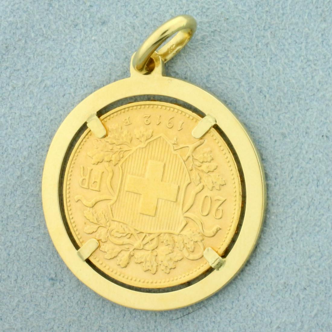 1912 Swiss Helvetia 20 Franc Gold Coin in 18k Yellow - Dec 08, 2021