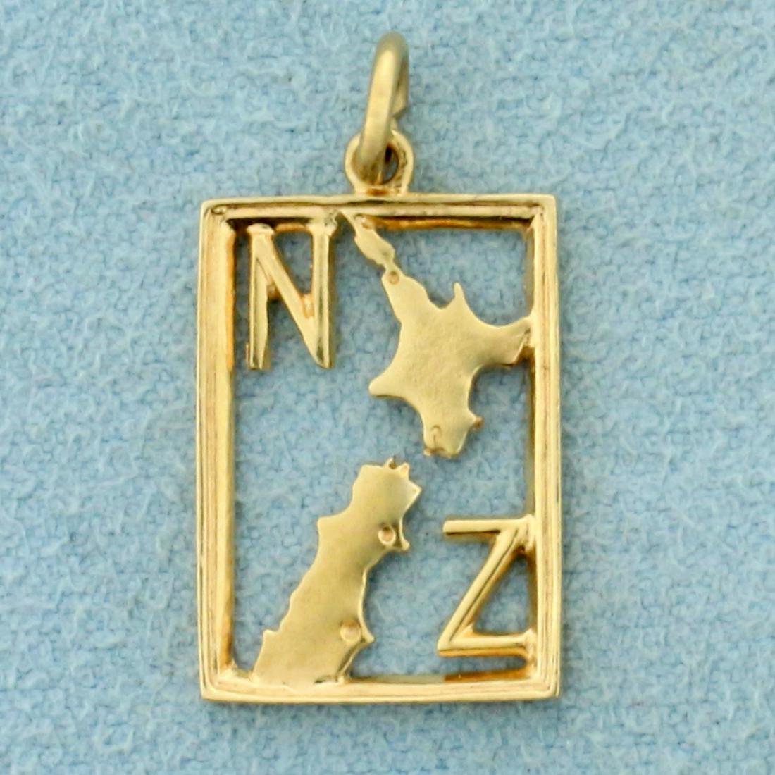New Zealand Pendant in 14K Yellow Gold: In 14K Yellow Gold. 1 inch long with bale. 1.2g