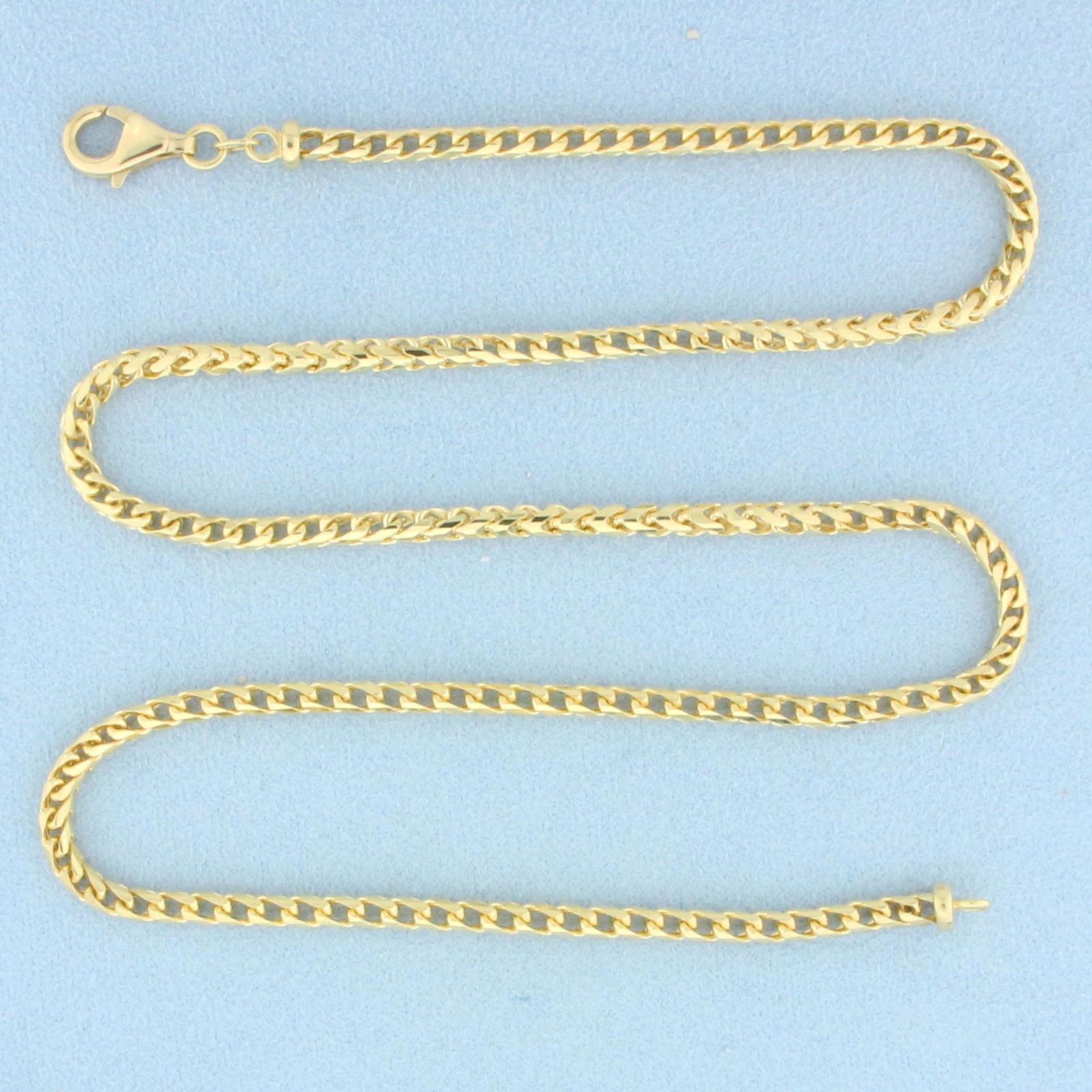 Designer Jacoje Diamond Cut Franco Link Chain Necklace in 18K Yellow