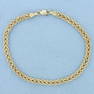 Double Rope Link Bracelet 10k Yellow Gold