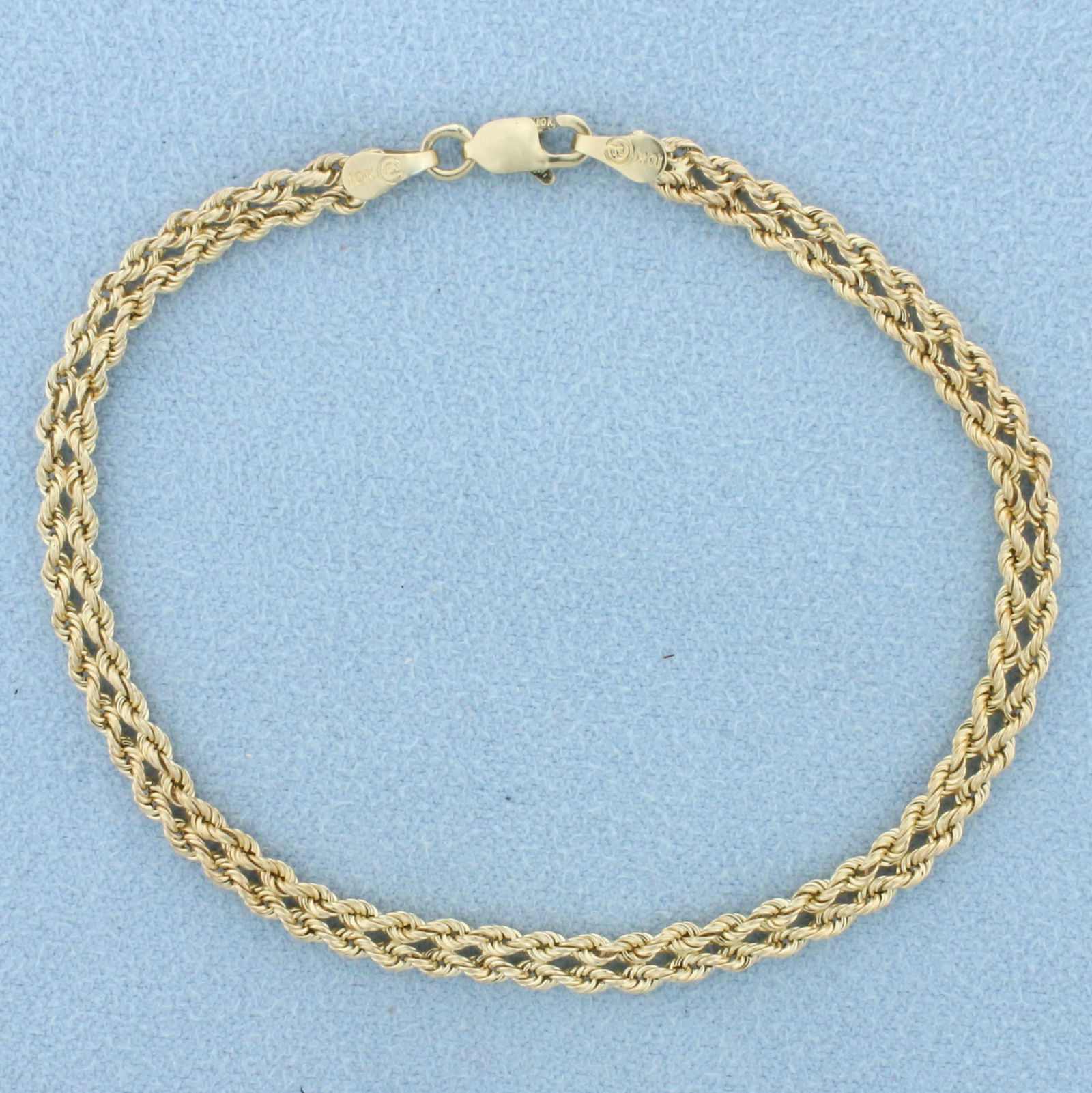 Double Rope Link Bracelet 10k Yellow Gold (16707) on Mar 12, 2022
