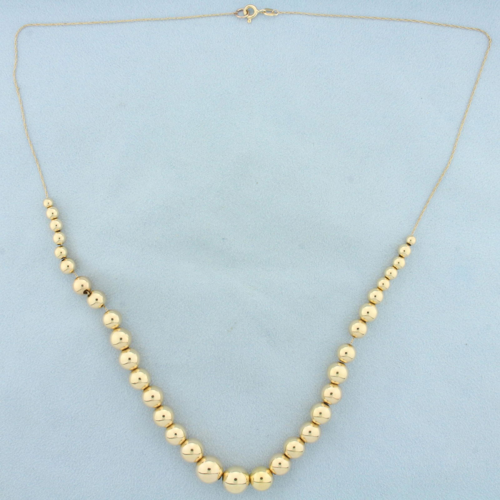 Add a bead gold necklace 14k discount