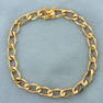 7 1/2 Inch Curb Link Chain Bracelet in 18K Yellow Gold