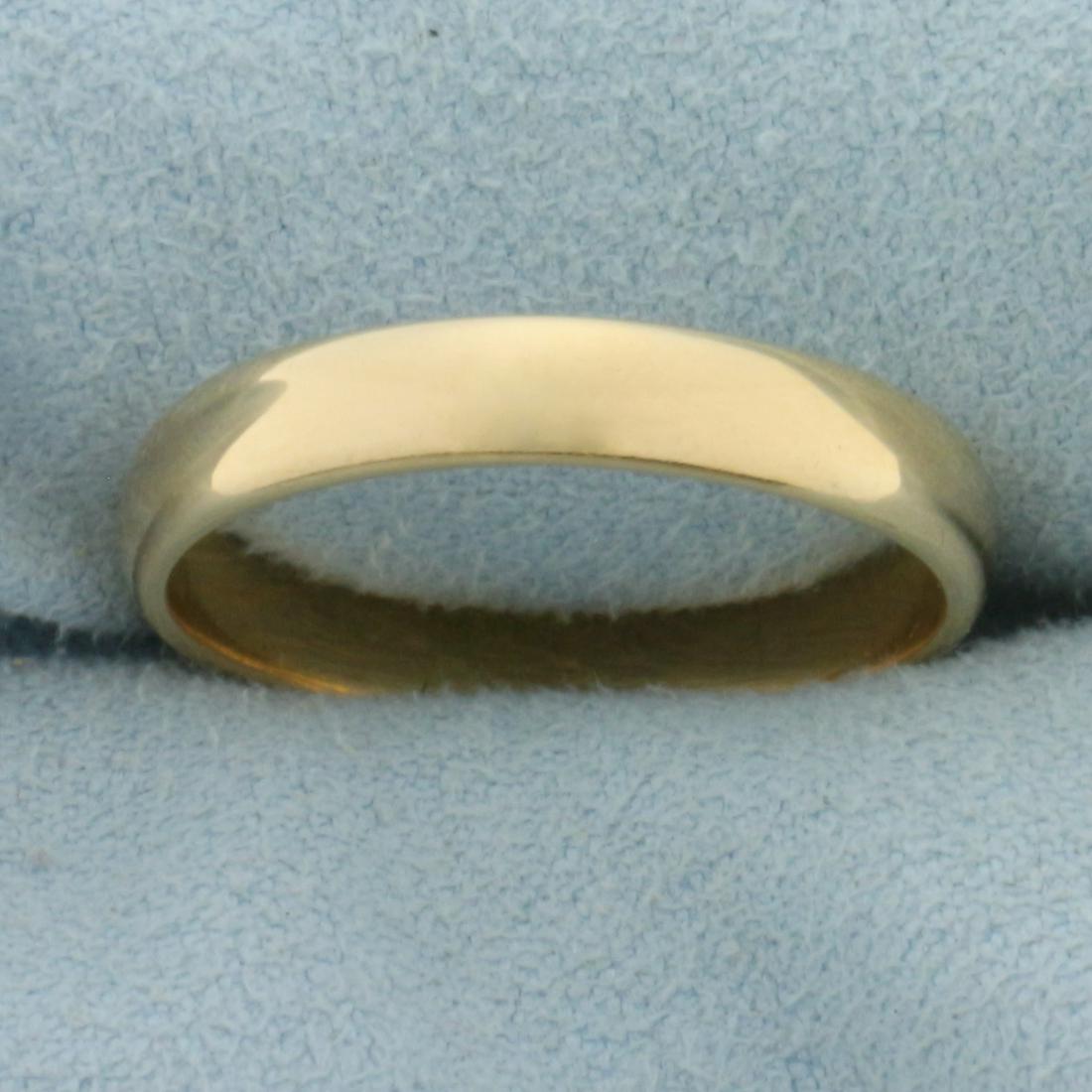 Antique Hayden W. Wheelert Co. Wedding Band Ring in 18k Yellow Gold: In 18k yellow gold. 3.8mm wide. Circa 1910. Size 10.