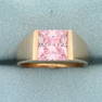 Morganite Solitaire Ring in 14k Rose Gold