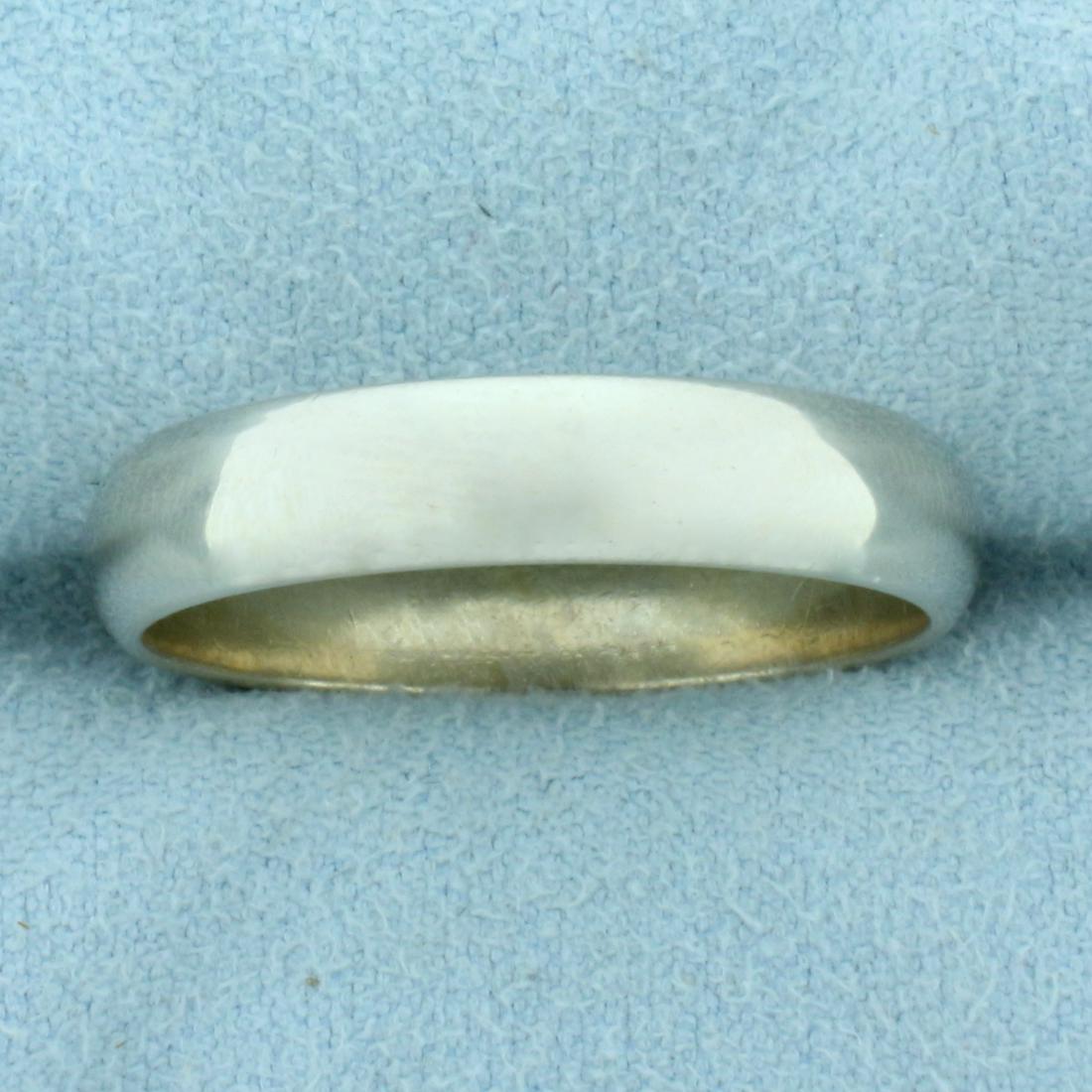 Mens 5mm Wedding Band Ring in 14K White Gold: In 14K White Gold. Size 11 1/4. 5mm wide. 5.7g