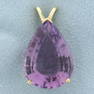 18ct Amethyst Pendant in 14k Yellow Gold