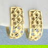 Diamond Cut Lace Design Earrings in 18k Yellow Gold
