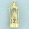 Bird Cage Traffic Policeman Hamilton Bermuda Pendant in 14K Yellow Gold