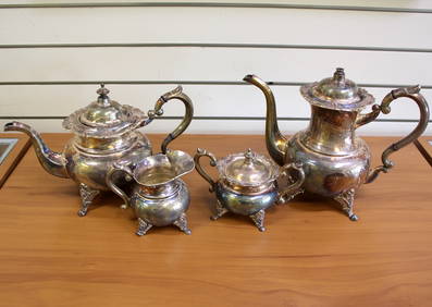 Antique Esquire Sterling Silver Coffee/Tea 4 Piece Service (1 of 6)