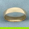 Womans High Polish Half Dome Wedding Band Ring in 18k Yellow Gold