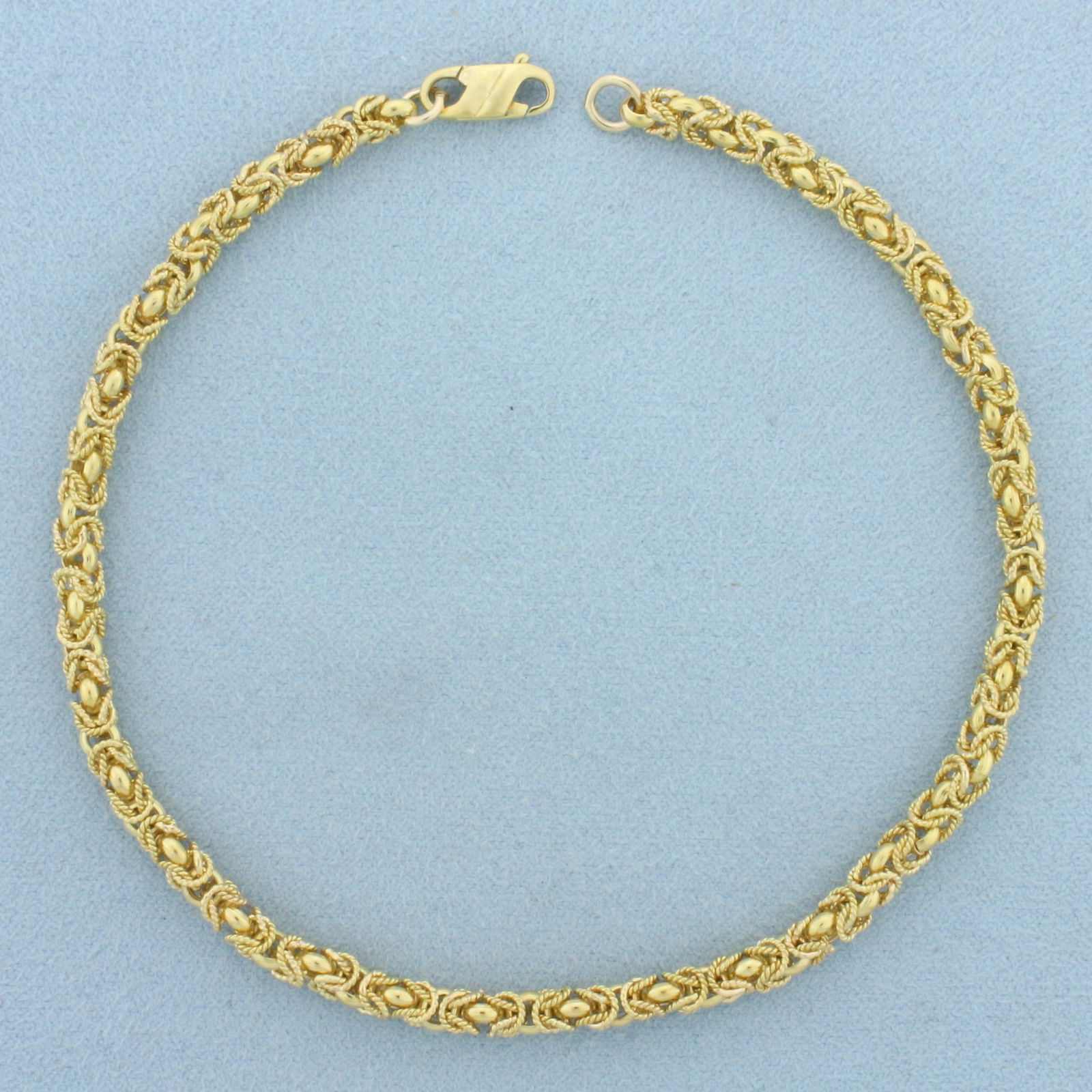Designer Byzantine Link Bracelet in 18k Yellow Gold (1 of 2)