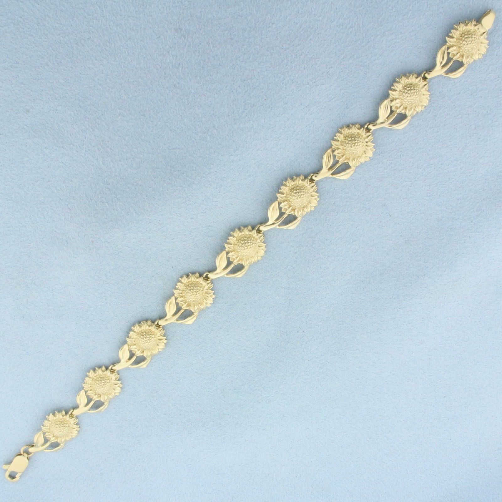 Sunflower Link Bracelet in 14k Yellow Gold (1 of 2)