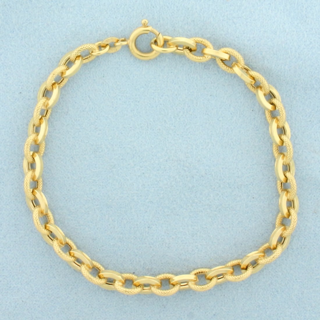 Italian UnoAErre Designer Cable Link Bracelet in 18k Yellow Gold (1 of 2)
