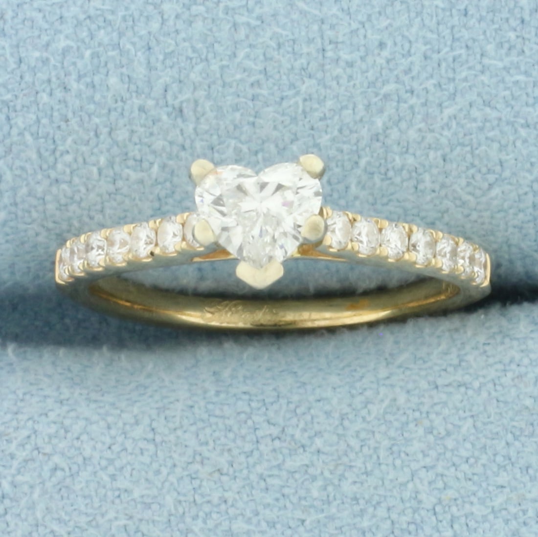 Heart Diamond Engagement Ring in 14k Yellow Gold (1 of 4)