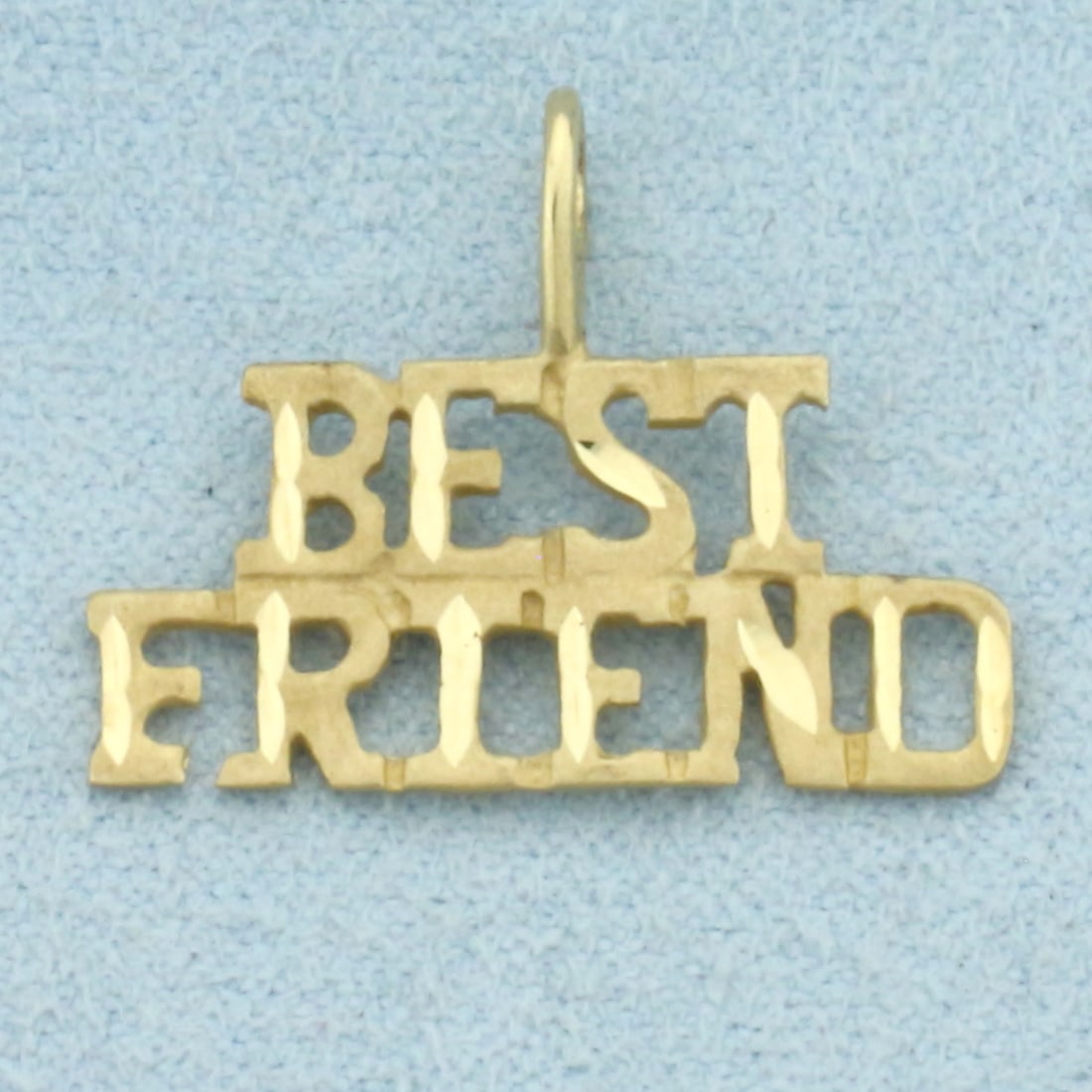 Diamond Cut Best Friend Pendant in 14k Yellow Gold (1 of 2)