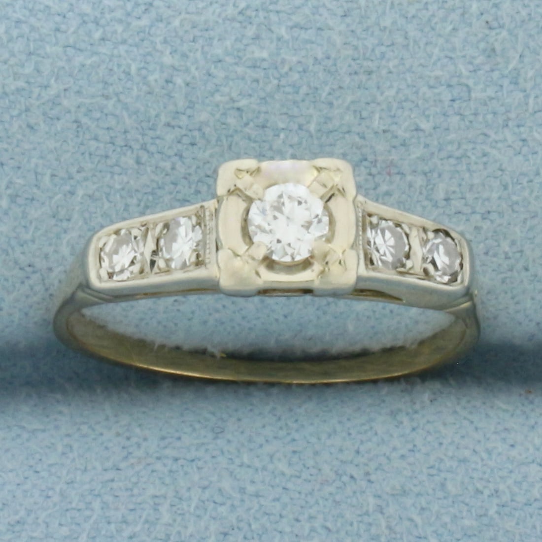 Vintage Diamond Engagement Ring in 14k Yellow Gold (1 of 4)