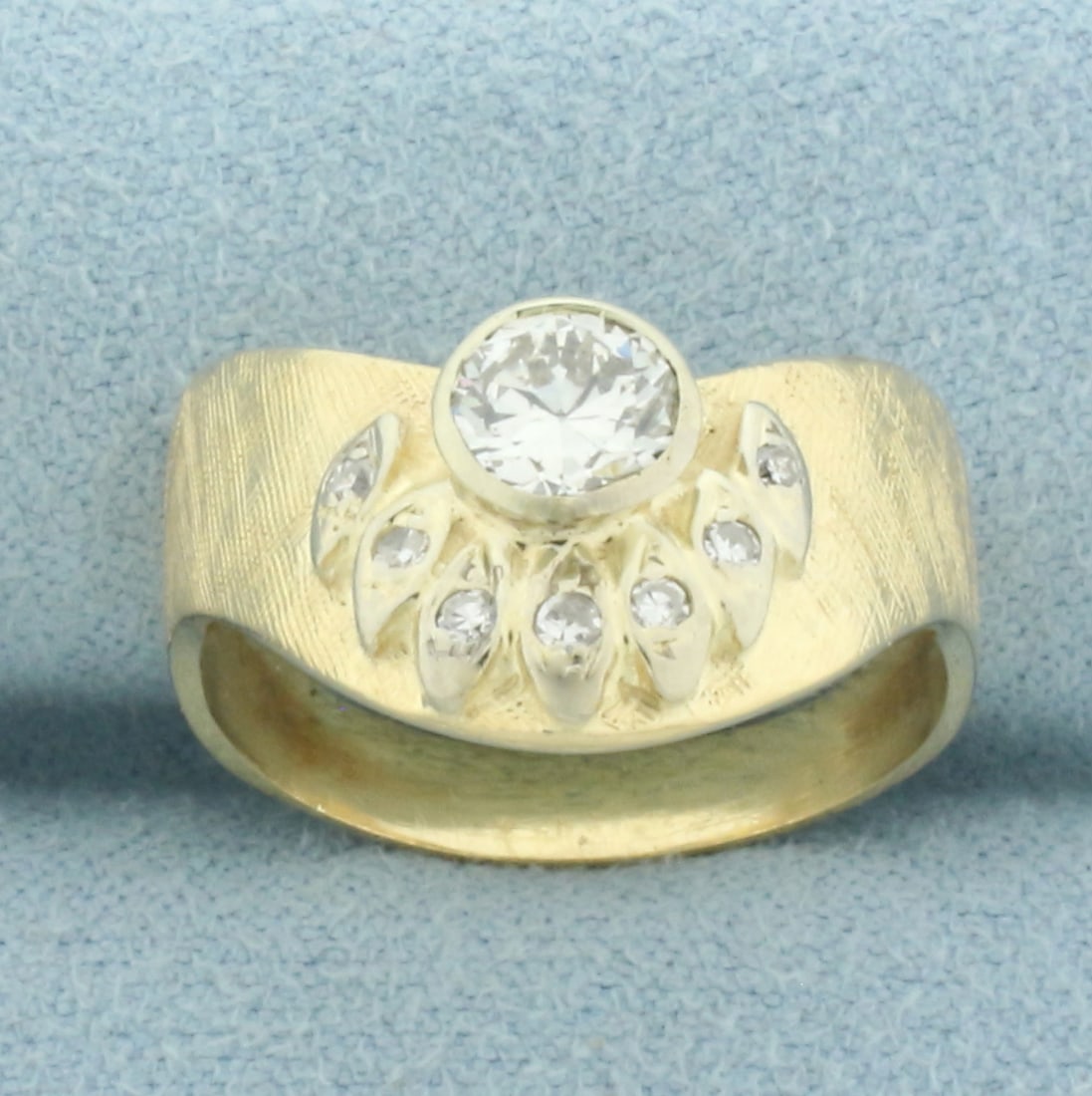 Diamond Swoop Ring in 14k Yellow Gold (1 of 4)