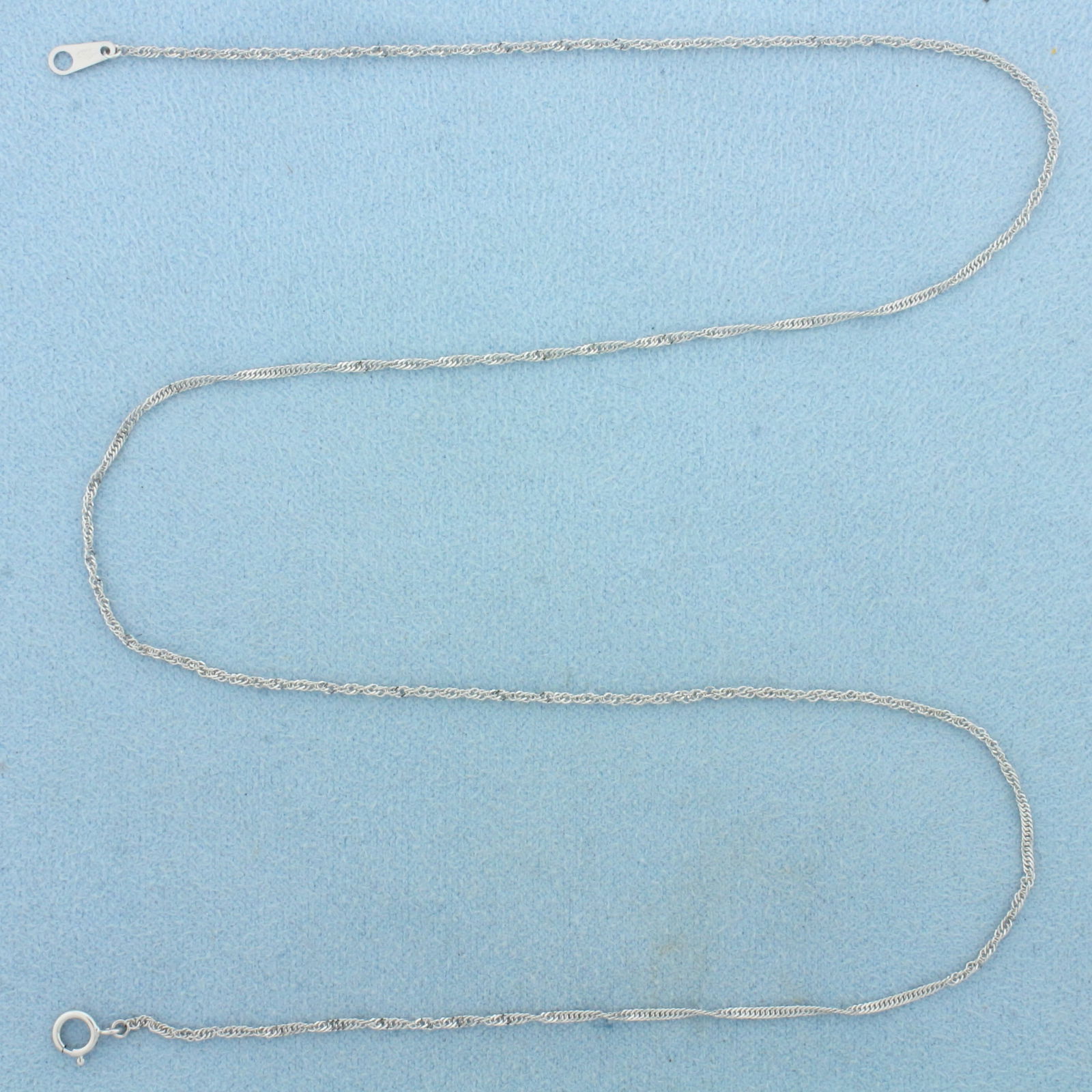 Italian 18 Inch Singapore Link Chain Necklace in Platinum (1 of 2)
