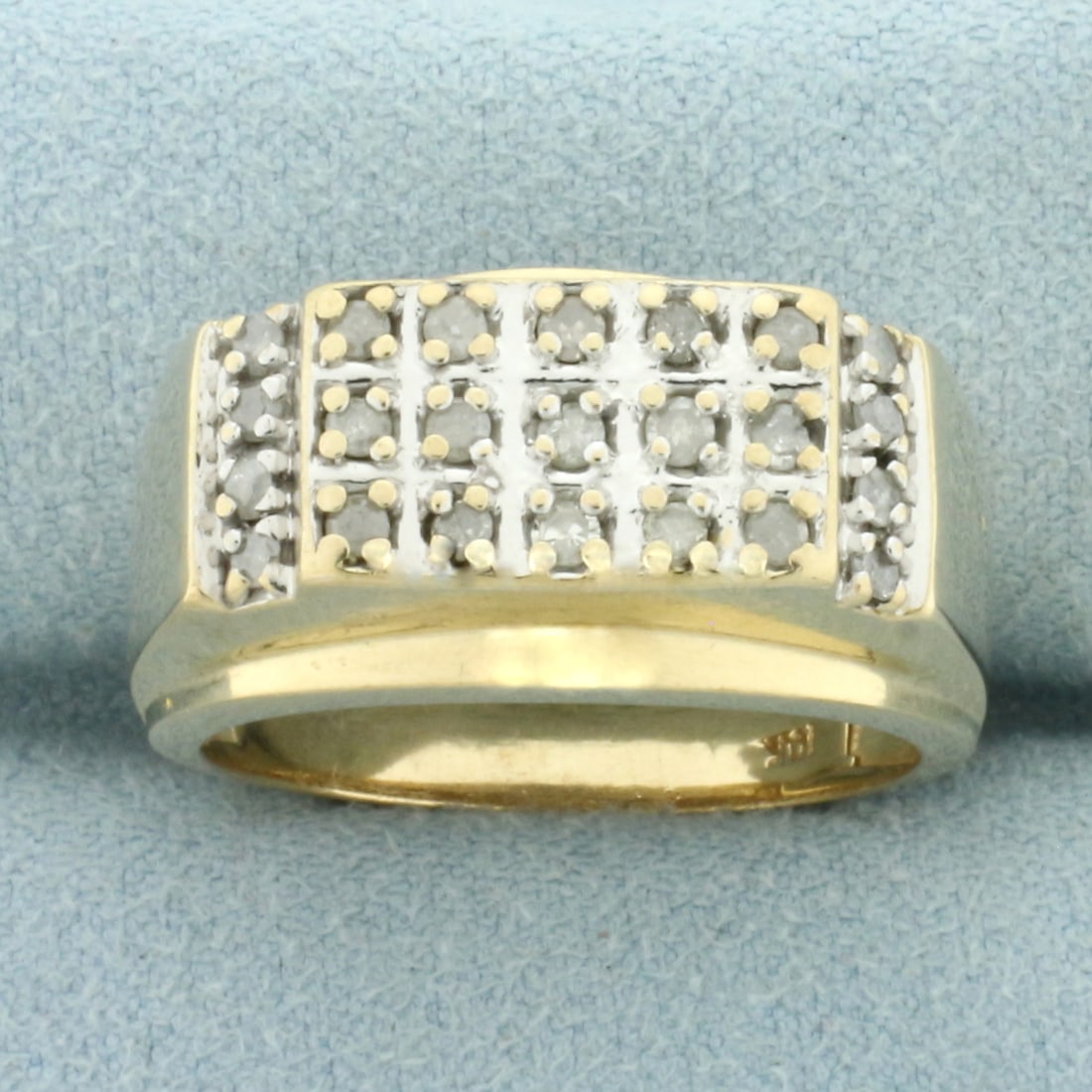 Mens Diamond Ring in 10k Yellow Gold (1 of 4)