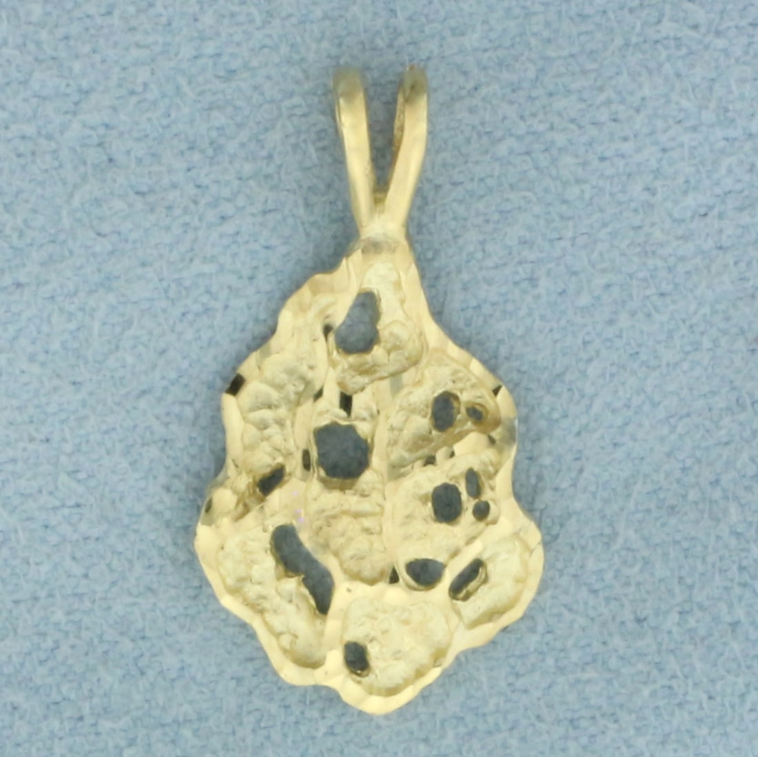 Diamond Cut Nugget Pendant in 14k Yellow Gold (1 of 2)