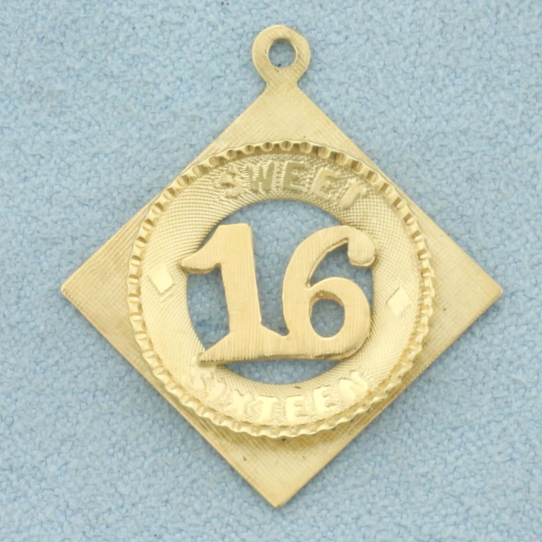 Sweet 16 Charm or Pendant in 14k Yellow Gold (1 of 3)