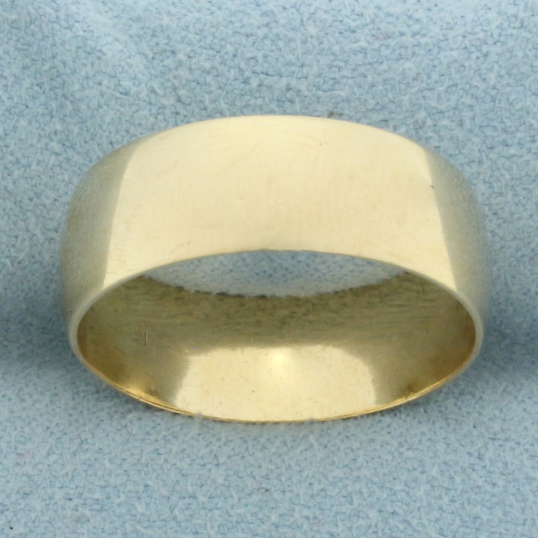 Mens Wide Wedding Band Ring in 14k Yellow Gold (1 of 2)