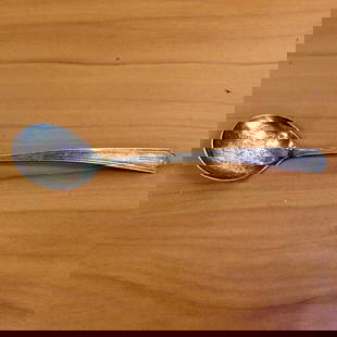 Weidlich "Priscilla" Sterling Silver Large Chocolate Spoon: In .925 Sterling Silver. 5 1/2 inches. Faint monogram. 15.6g.
